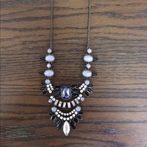 Beautiful blue & silver costume necklace